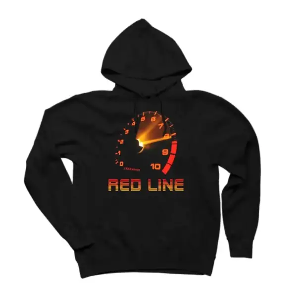Red Line Hoodie, Red Line Hooded Sweatshirt