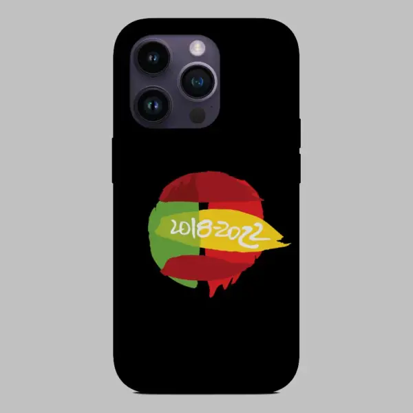 Spain and Portugal Fifa World Cup Logo iPhone 14 Silicon Phone Case