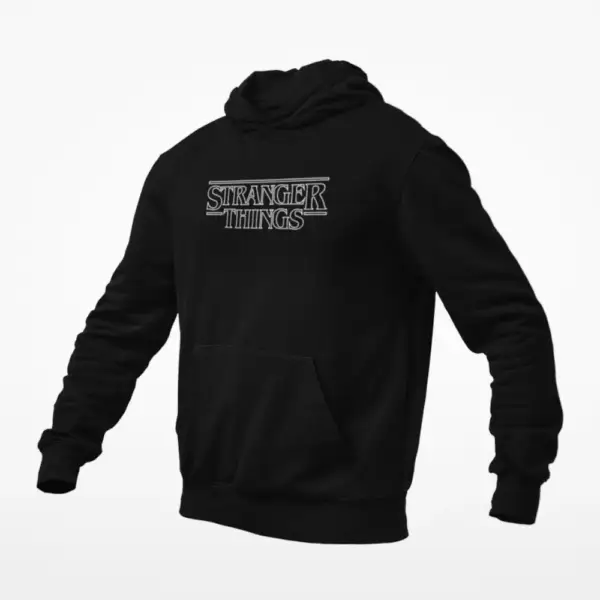 Stranger Things Logo Outline Hoodie, Stranger Things Logo Outline Hooded Sweatshirt