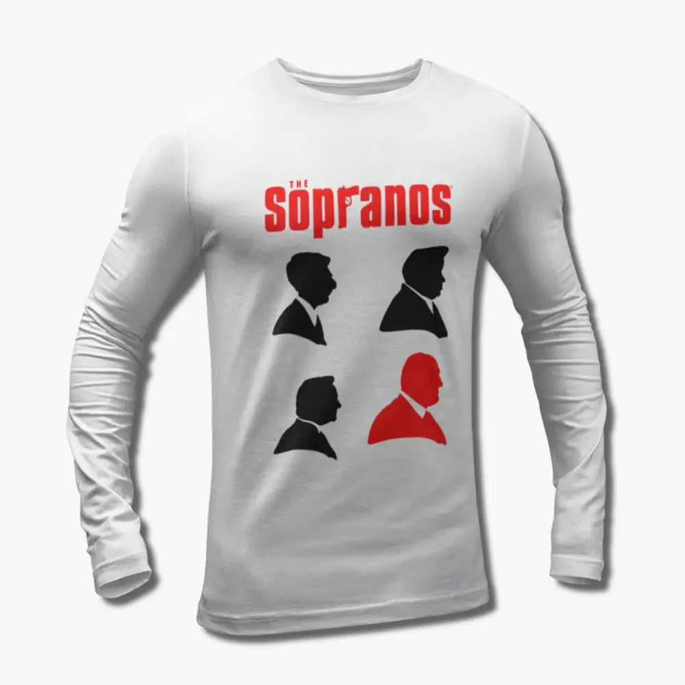 The Sopranos Long Sleeve T-Shirt, The Sopranos White Longsleeve Tee Shirt