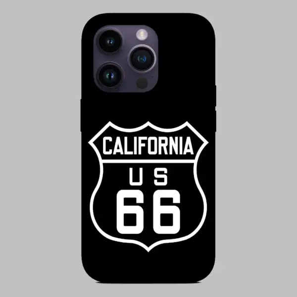 US 66 California iPhone 14 Silicon Phone Case