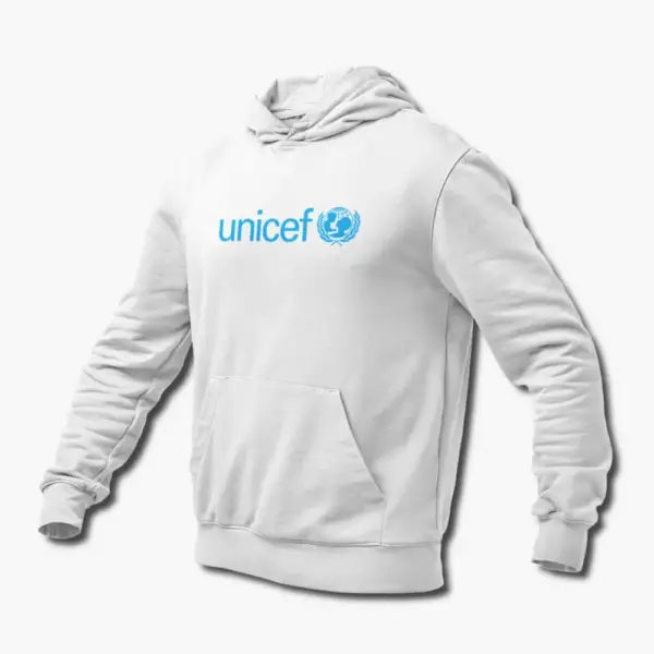 Unicef Hoodie, Unicef Logo White Hoodie