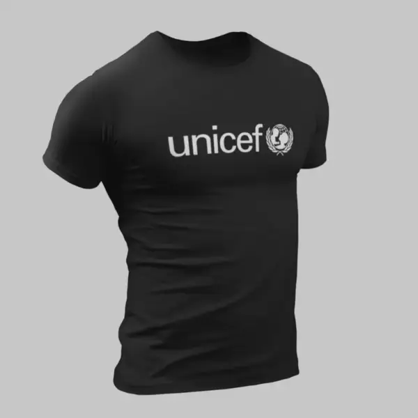 Unicef T-Shirt, Unicef Logo Black T-Shirt