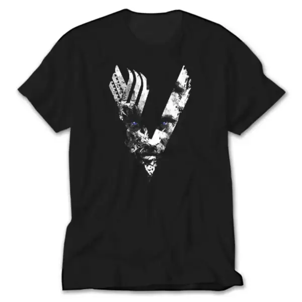 Vikings T-Shirt, Vikings Ragnar Logo Tee Shirt
