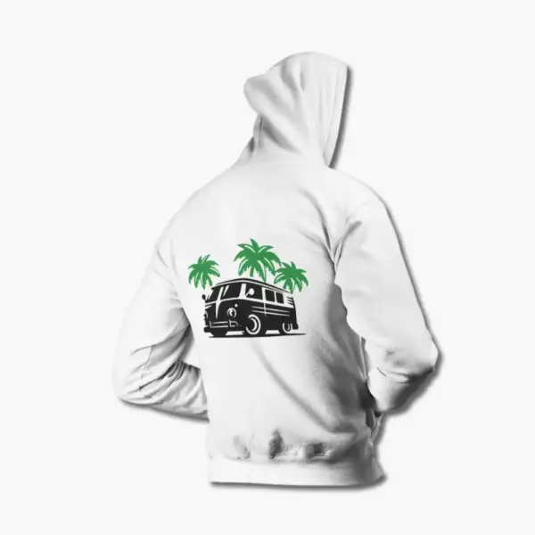 Volkswagen Hoodie, VW Samba T1 Combi Van White Hoodie - Image 2