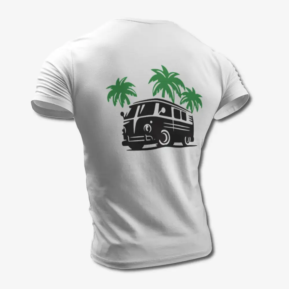 Volkswagen T-Shirt, VW Samba T1 Combi Van White Tee Shirt - Image 2