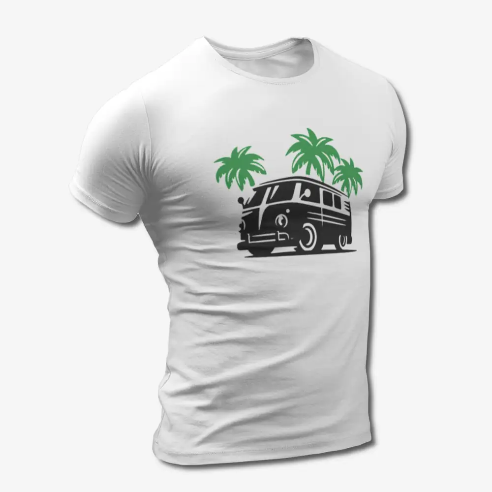Volkswagen T-Shirt, VW Samba T1 Combi Van White Tee Shirt