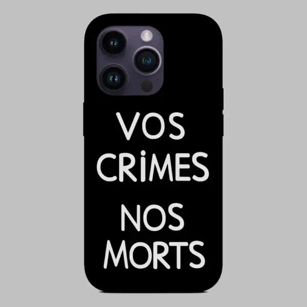 Vos Crimes Nos Morts iPhone 14 Silicon Phone Case
