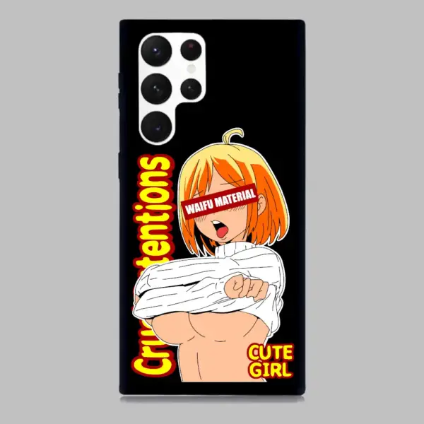 Waifu Material Cute Girl Samsung Galaxy S22 Silicon Phone Case