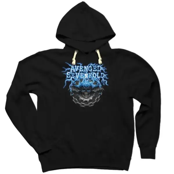 Avenged Sevenfold Hoodie Lightning Skull Logo Hoodie