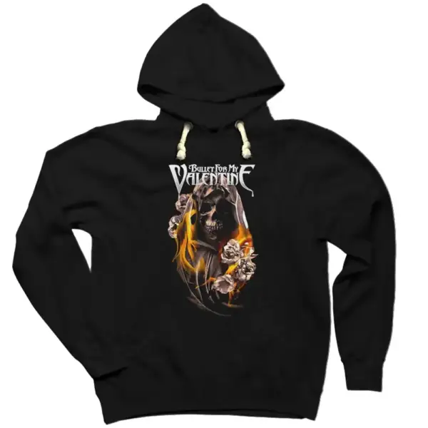 Bullet For My Valentine Hoodie Metal Band Fire Skull Sweatshirt