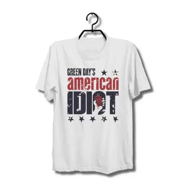 Green Day T Shirt No02 American Idiot Cover Rock Band TShirt