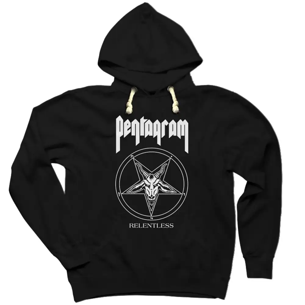 Pentagram Band Hoodie Metal Band Relentless Cover Hooded Sweatshirt
