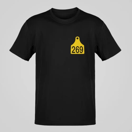 Calf 269 T-Shirt, Calf 269 Label Black Shirt