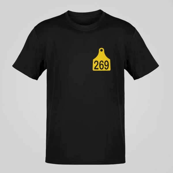 Calf 269 T-Shirt, Calf 269 Label Black Shirt